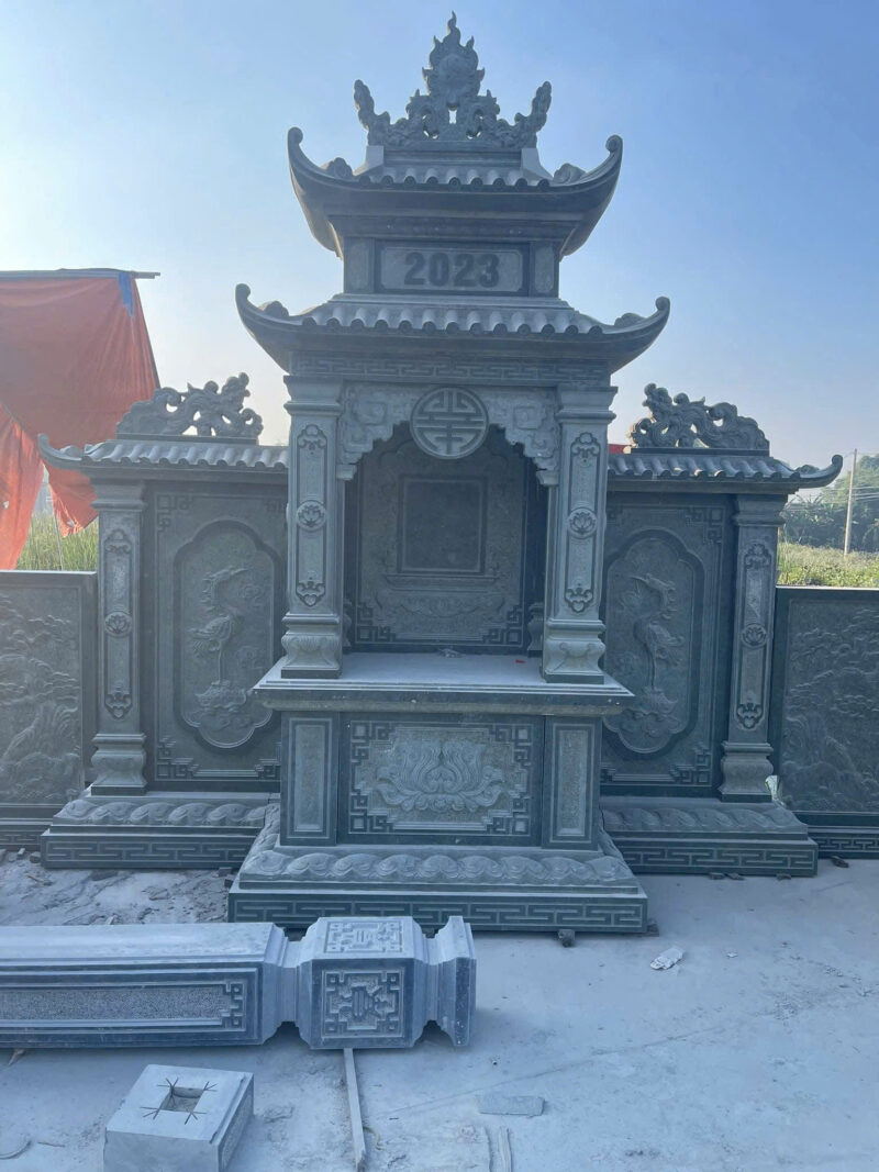 Lăng thờ đá 2 mái